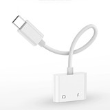 Bakeey Type C to 3.5mm Jack Earphone Adapter Double Digital Jack Audio & Charging Audio Splitter Adapter For HUAWEI P30 XIAOMO MI9 iPhone X XR XS MAX iPhone 7 8 Plus