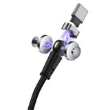 Bakeey Type C Micro USB 180° Rotating Magnetic Data Cable 3 In 1 Fast Charging Line For Mi10 Note 9S Huawei P40 Pro