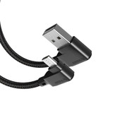 MCDODO 3A Data Cable Micro USB 90 Degree Elbow Green LED Light Fast Charging Line For Oneplus