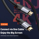 Baseus HDMI Cable 4K 60HZ HDMI to HDMI 2.0 Extension Splitter Cable for TV Switch Projector Laptop Office