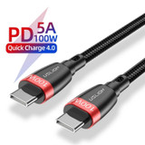 【3 Pack】USLION 100W 5A USB-C to USB-C Cable 1M/3.3ft PD3.0 Power Delivery Cable QC4.0 Quick Charge Data Sync Cord For Huawei P30 P40 Pro MI10 Note 9S OnePlus 8Pro S20+