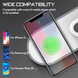 3 In 1 10W QI Wireless Charger Fast Charging Stand For iPhone Xs/Xr/Xs for Samsung Galaxy S9/S9