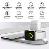 3 In 1 10W QI Wireless Charger Fast Charging Stand For iPhone Xs/Xr/Xs for Samsung Galaxy S9/S9