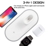 3 In 1 10W QI Wireless Charger Fast Charging Stand For iPhone Xs/Xr/Xs for Samsung Galaxy S9/S9