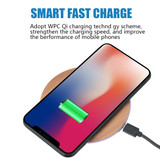 Bakeey 20W Qi Wood Grain Wireless Charger Pad Quick Fast Charger Base Plate for Samsung Huawei