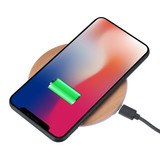 Bakeey 20W Qi Wood Grain Wireless Charger Pad Quick Fast Charger Base Plate for Samsung Huawei
