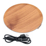Bakeey 20W Qi Wood Grain Wireless Charger Pad Quick Fast Charger Base Plate for Samsung Huawei
