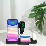 Bakeey 4 in 1 Foldable 15W Qi Fast Wireless Charger Stand Dock Station for Airpods Pro iWatch for iPhone 12 Pro Max for Samsung Galaxy Note S20 ultra for Huawei Mate40