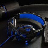 Gaming Headphones Wired Gamer Headset Stereo Sound Over Ear Headphone with Mic LED Light for PS4 XBOX PC Laptop Computer
