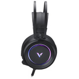 Rapoo VH500C Gaming Headset Computer Headphone Virtual 7.1 Channel RGB Gaming Headphone with Mic for PS4 Computer Gamer FPS Xbox (Black)