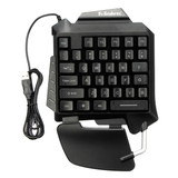 Single Hand Gaming Metal Keyboard Backlit Game Keypad for PUBG Mobile Games