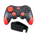 GEN GAME NEW S5 Wireless Bluetooth Game Controller Game Pads With Bracket for iOS Android Mobile Phone Tablet PC PS3 Game Console Gamepad (Black)