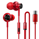 Bakeey F2 Wired Metal Type-C Dynamic Earphone HiFi Bass Sport Headphone for Huawei Samsung