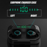F9-9 Wireless Earbuds bluetooth 5.0 TWS Wireless Headphones LED Hi-Fi Stereo Sound Battery Display Touch Control Earphone (Black)