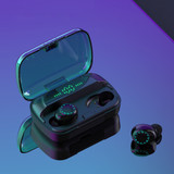 F9-9 Wireless Earbuds bluetooth 5.0 TWS Wireless Headphones LED Hi-Fi Stereo Sound Battery Display Touch Control Earphone (Black)