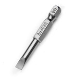 BROPPE 6Pcs 50mm Magnetic 2.0-6.0mm Flat Head Slotted Tip Screwdrivers Bits