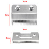 2pcs Sliver 2 Hole Clipper Blade Cutter Metal Bottom Cutter For Wahl Electric Shear Hair Clipper (Sliver)