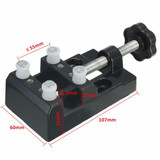 Mini Aluminum Hand Drill with Carving Bench Clamp and 10 Twist Drills