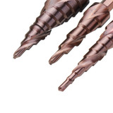 Drillpro 3pcs M35 Cobalt Step Drill Bit 3-12/4-12/4-20mm Step Drill Cutter 1/4 Inch Hex Shank