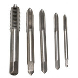 Doersupp 5pcs M3-M8 HSS Spiral Point Machine Screw Plug Tap Metric Straight Flute Thread Hand Tool