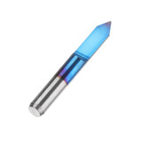 Drillpro 10pcs 0.1/0.2/0.3/0.4mm 60 Degree Engraving Bit Flat Bottom PCB Engraving Bit Blue NANO Coated Carbide CNC Router Tool
