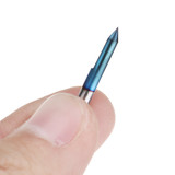 Drillpro 10pcs 0.1/0.2/0.3/0.4mm 60 Degree Engraving Bit Flat Bottom PCB Engraving Bit Blue NANO Coated Carbide CNC Router Tool