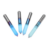 Drillpro 10pcs 0.1/0.2/0.3/0.4mm 60 Degree Engraving Bit Flat Bottom PCB Engraving Bit Blue NANO Coated Carbide CNC Router Tool