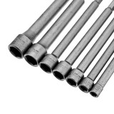 Drillpro 7pcs 1/4 Inch Hex Socket Adapter 5-12mm Magnetic Nut Driver Drill Bit Adapter