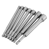 Drillpro 7pcs 1/4 Inch Hex Socket Adapter 5-12mm Magnetic Nut Driver Drill Bit Adapter