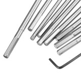 10pcs Wood Flat Drill Bit Set 6-32mm with 12 Inch Extension Shank and Hex Wrench for Woodworking