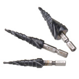 Drillpro HRC89 M35 Cobalt Step Drill Bit 3-12/4-12/4-20mm TiAlN Coated Step Drill 1/4 Inch Hex Shank
