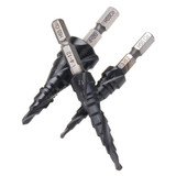 Drillpro HRC89 M35 Cobalt Step Drill Bit 3-12/4-12/4-20mm TiAlN Coated Step Drill 1/4 Inch Hex Shank