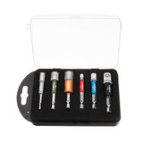 Drillpro 6pcs Hex Shank Screwdriver Bit Adapter and Sleeve Screwdriver Driver Socket Set