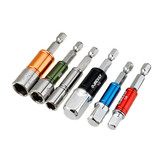 Drillpro 6pcs Hex Shank Screwdriver Bit Adapter and Sleeve Screwdriver Driver Socket Set