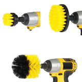 3Pcs Yellow/Red/Blue Drill Cleaning Brush Tub Cleaner Tile Grout Power Scrubber Combo Kit