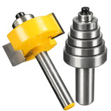 2pcs 1/4&1/2 Inch Shank Cemented Carbide Router Bit With 6 Bearing Bit Set