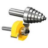 2pcs 1/4&1/2 Inch Shank Cemented Carbide Router Bit With 6 Bearing Bit Set