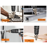 Drillpro HSS-Co M35 Cobalt Step Drill Bit Triangle Shank 4-12/4-20/4-32mm Spiral Flute Step Drill