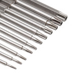 Broppe 11pcs T6-T40 75mm Magnetic Torx Screwdriver Bits 1/4 Inch Hex Shank