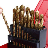 38pcs 1-13mm HSS Twist Drill Bit Titanium Coated Twist Drill