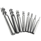 2-12mm HSS 4 Flute End Mill Cutter Straight Shank Milling Cutter Drill Bit CNC Tool