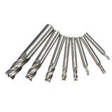2-12mm HSS 4 Flute End Mill Cutter Straight Shank Milling Cutter Drill Bit CNC Tool
