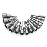 14pcs 6-19mm 1/4 Inch Hex Shank Socket Magnetic Nut Driver Set Drill Bit Adapter