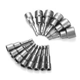 14pcs 6-19mm 1/4 Inch Hex Shank Socket Magnetic Nut Driver Set Drill Bit Adapter