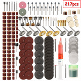 217pcs Rotary Tool Accessories Set Grinding Sanding Polishing Tool for Dremel