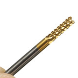 Drillpro DB-M6 10pcs 3.175mm Titanium Coated Carbide End Mill Engraving Bits For CNC Rotary Burrs