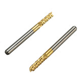 Drillpro DB-M6 10pcs 3.175mm Titanium Coated Carbide End Mill Engraving Bits For CNC Rotary Burrs