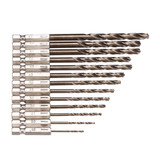 Drillpro 13pcs 1.5-6.5mm M35 Cobalt Drill Bit HSS-Co Twist Drill Bit Set 1/4 Inch Hex Shank