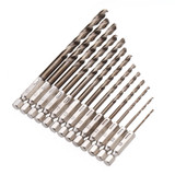 Drillpro 13pcs 1.5-6.5mm M35 Cobalt Drill Bit HSS-Co Twist Drill Bit Set 1/4 Inch Hex Shank