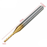 Drillpro DB-P4 10pcs 1.0mm Carbide PCB Bits 1/8 Inch Shank Titanium Coated End Mill Engraving Bits